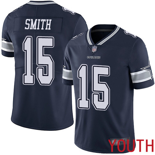 Youth Dallas Cowboys Limited Navy Blue Devin Smith Home #15 Vapor Untouchable NFL Jersey->youth nfl jersey->Youth Jersey